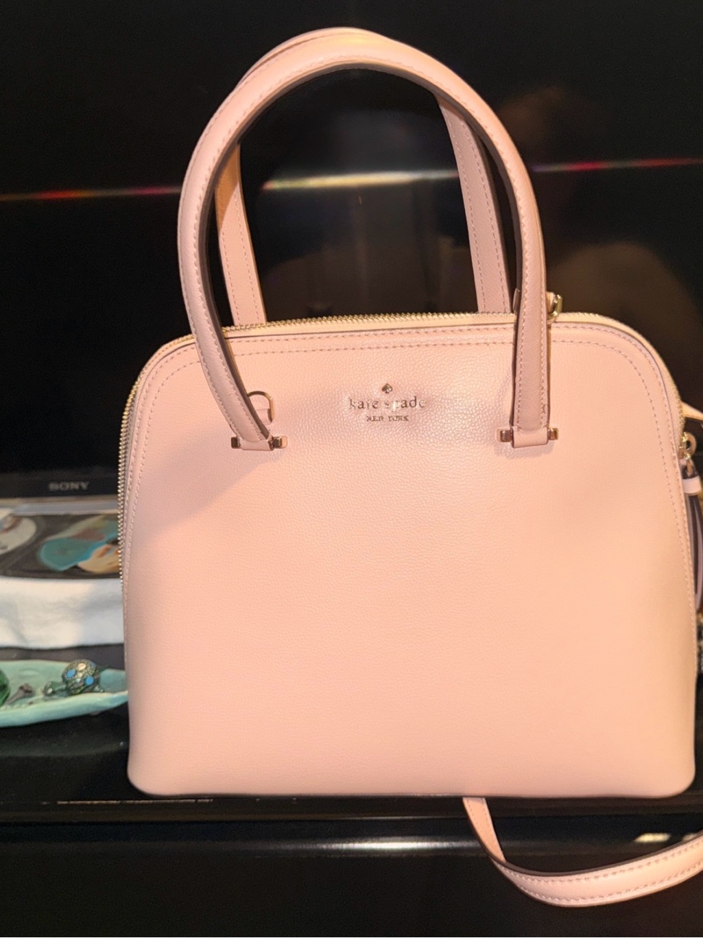 Kate Spade Pale Pink Patterson Drive Medium Dome Satchel, Leather Bag